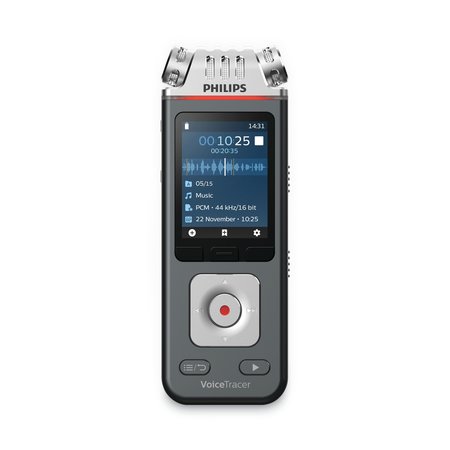 PHILIPS Voice Tracer 6110 Digital Recorder, 8 GB, Black DVT6110